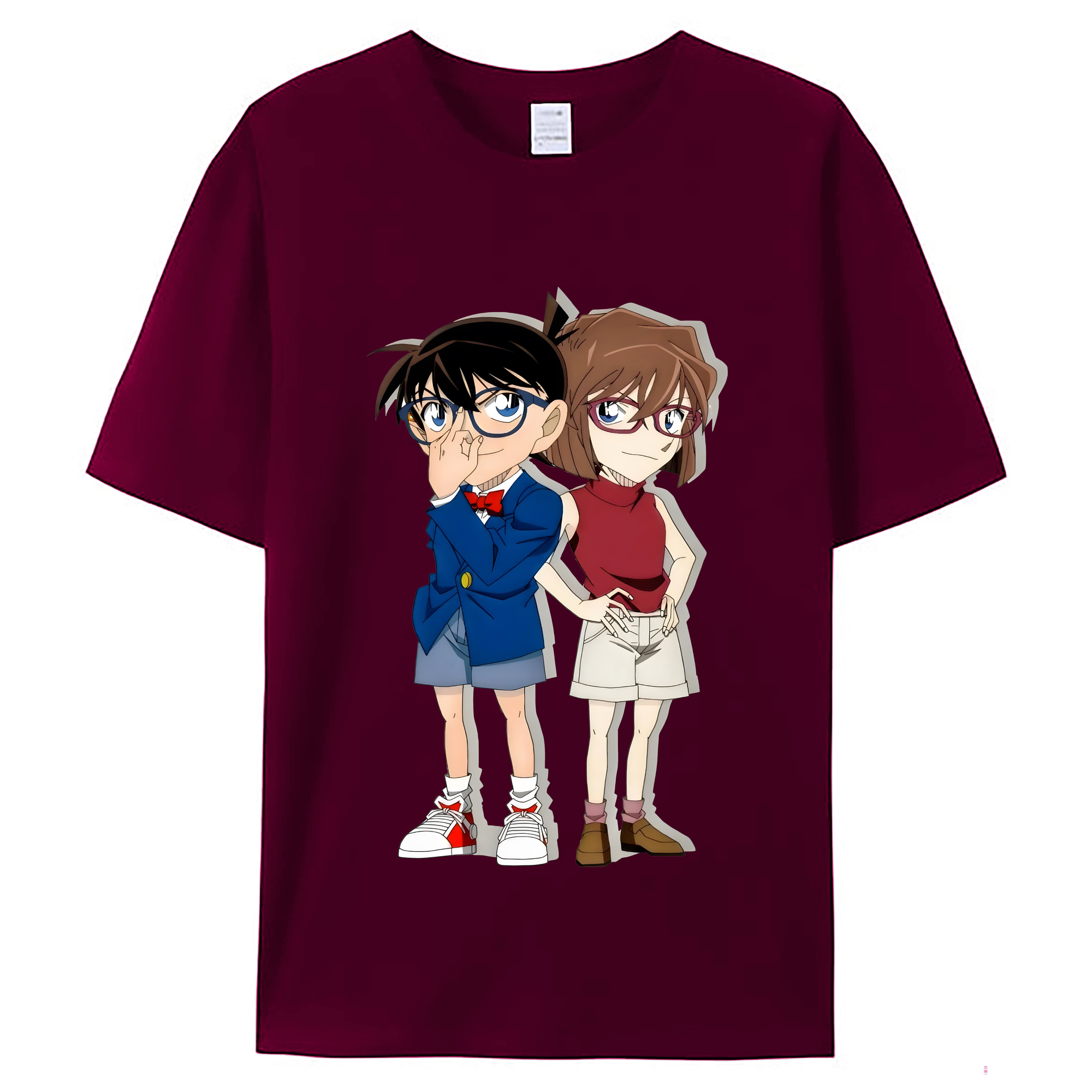 （画像用） 名探偵コナン 灰原 哀 はいばら あい Detective Conan Anita Hailey、Vi Graythorn Haibara Ai レディースカジュアルプリントTシャツ（綿100％）